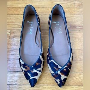 fs/ny French Sole calf hair leopard ballet flat size 6